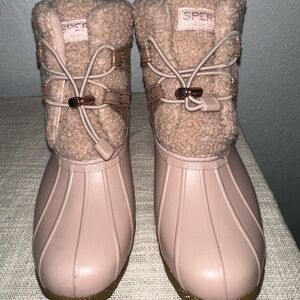 pink duck boots womens
